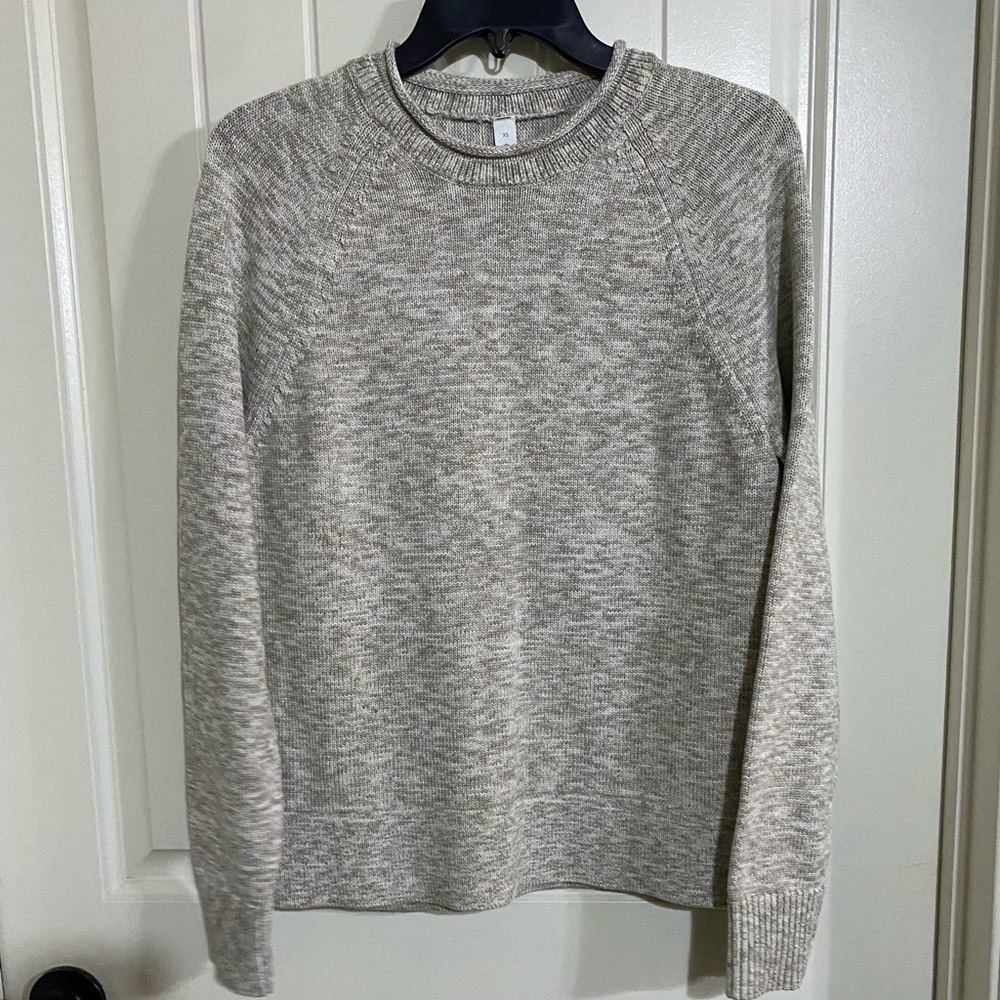Lululemon Athletica Gray Crewneck Sweater Textured Knit